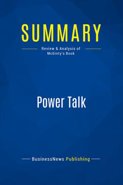 Summary: Power Talk : Review and Analysis of McGinty's Book