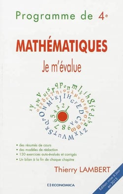 Je m'évalue - mathématiques - 4ème (2e édition)