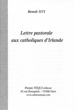 Lettre pastorale aux catholiques d'Irlande