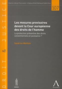 Les mesures provisoires devant la Cour européenne des droits de l'homme
