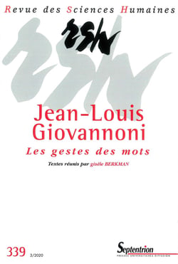 Revue des Sciences Humaines : Jean-Louis Giovannoni - les gestes des mots