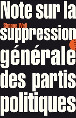 NOTE SUR LA SUPPRESSION GENERALE DES PARTIS POLITIQUES