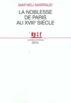 La noblesse de paris au xviiie siecle