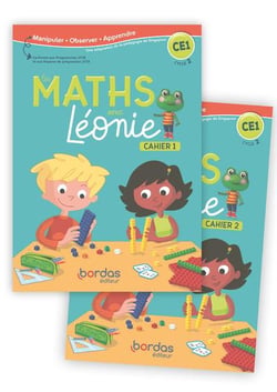 Les maths avec Léonie : CE1 : cahiers de l'élève 1 et 2 sous film (édition 2020)