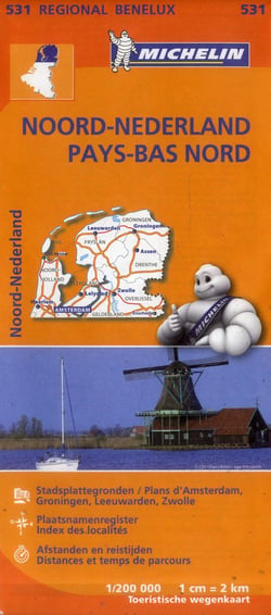 Carte Régionale Noord-Nederland / Pays-Bas Nord