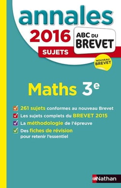 Les Annales Abc Brevet Non Corriges 2016 Maths