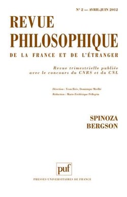 Revue philosophique de la France et de l'étranger n.137/2 : Spinoza, Bergson