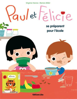 Paul et Félicie se préparent pour l'école