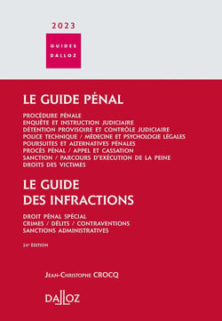 Guide pénal : guide des infractions (édition 2023)
