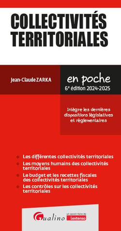 Collectivités territoriales : Intègre les mesures de la loi de finances pour 2024 (6e édition)