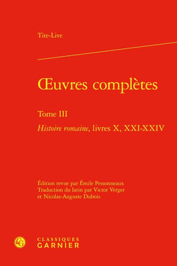 Oeuvres complètes Tome 3 : Histoire romaine, livres X, XXI-XXIV