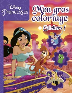 Mon gros coloriage + stickers ! - disney princesses - jasmine
