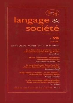 Langage & société n.95 : Mars 2001