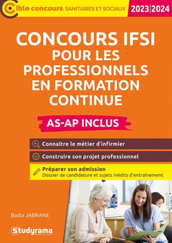 Concours IFSI pour les professionnels tout-en-un : concours 2023-2024