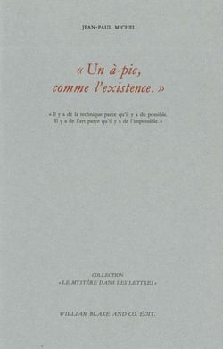 Un à-pic comme l'existence