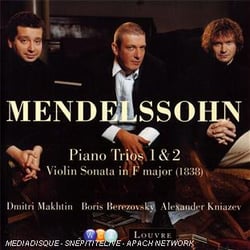 Trio pour piano n°1op.49 - trio pour piano n°2 op.66 - sonate pour violon en fa majeur