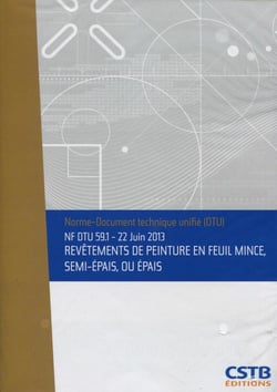 NF DTU 59.1 revêtements de peinture en feuil mince, semi-épais ou épais