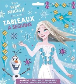 Les ateliers disney - la reine des neiges 2 - tableaux à sequins