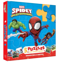 Marvel Spidey et ses amis extraordinaires : 5 puzzles pour raconter  l'histoire : mission sur le chantier : Disney - 2017217573 - Livres jeux et  d'activités