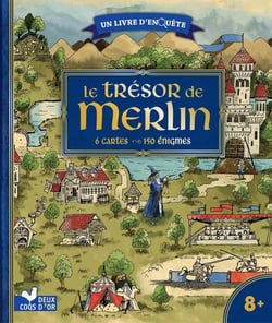Le trésor de Merlin - livre avec cartes et loupe