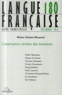Langue française n° 180 (4/2013) L'expression verbale des émotions