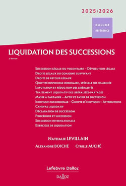 Liquidation des successions (édition 2025/2026)