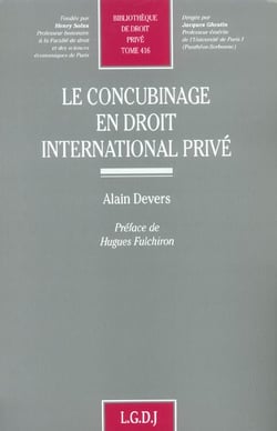 Le concubinage en droit international prive - vol416