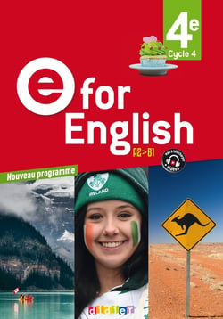 E for english : anglais - 4e - livre (édition 2017)