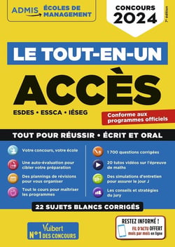 Le tout-en-un accès : 20 sujets blancs - Écrits et oraux - Concours 2024