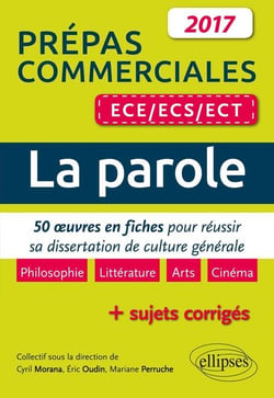 La parole. 50 œuvres en fiches pour réussir sa dissertation de culture générale - prépas commerciales ECE / ECS / ECT 2017