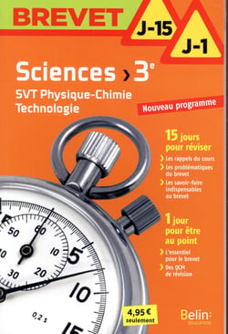 BREVET J-15 J-1 : sciences - 3e (édition 2017)