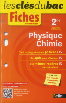 LES CLES DU BAC : physique-chimie - 2nde - fiches
