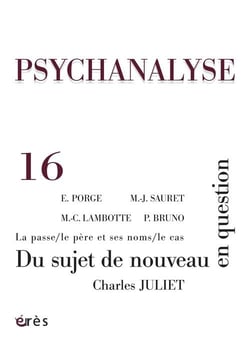Revue psychanalyse n.16 - du sujet de nouveau en question