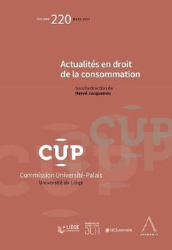 Actualités en droit de la consommation Tome 220