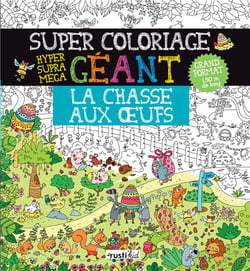 Super coloriage géant - la chasse aux oeufs