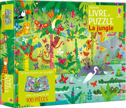 Livre et puzzle : La jungle