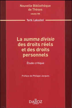 La summa divisio des droits réels et des droits personnels