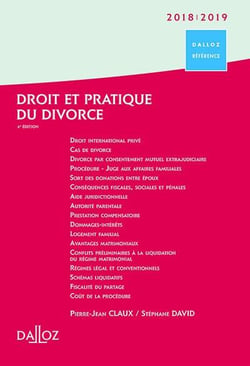 DROIT ET PRATIQUE DU DIVORCE 2017/2018