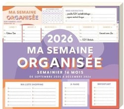 Ma semaine organisée : De septembre à décembre (édition 2025/2026)