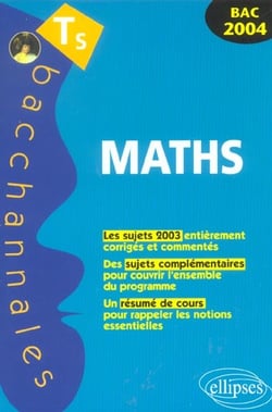 Mathématiques - enseignement obligatoire et de spécialité - sujets 2003 et résumé de cours (bac 2004)