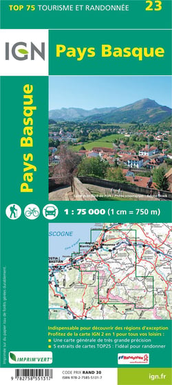 Top75023 Pays Basque 1/75.000