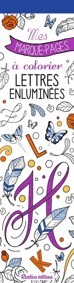 Mes marque-pages à colorier : lettres enluminées