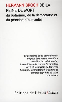 De la peine de mort, du judaïsme, de la démocratie et du principe d'humanité