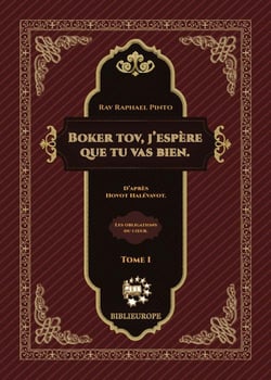 Boker tov, j'espère que tu vas bien : d'après Hovot Halevavot - les obligations du coeur