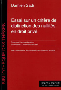 Essai sur un critère de distinction des nullités en droit privé