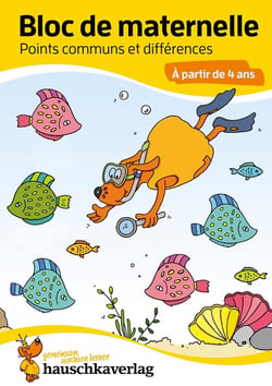 Bloc de maternelle à partir de 4 ans - Jeux des différences - coloriage enfant - cahier vacances 4 : Bloc de devinettes - Un passe-temps utile et ludique