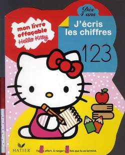 Hello kitty - mon livre effaçable - j'écris les chiffres