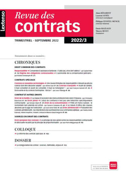 Revue des contrats n.3-2022