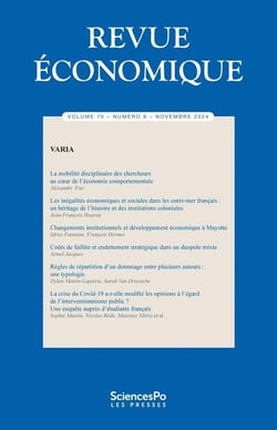 Revue Economique Tome 75