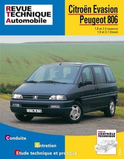 Citroen evasion, peugeot 806 - tous types moteurs essence et turbo diesel